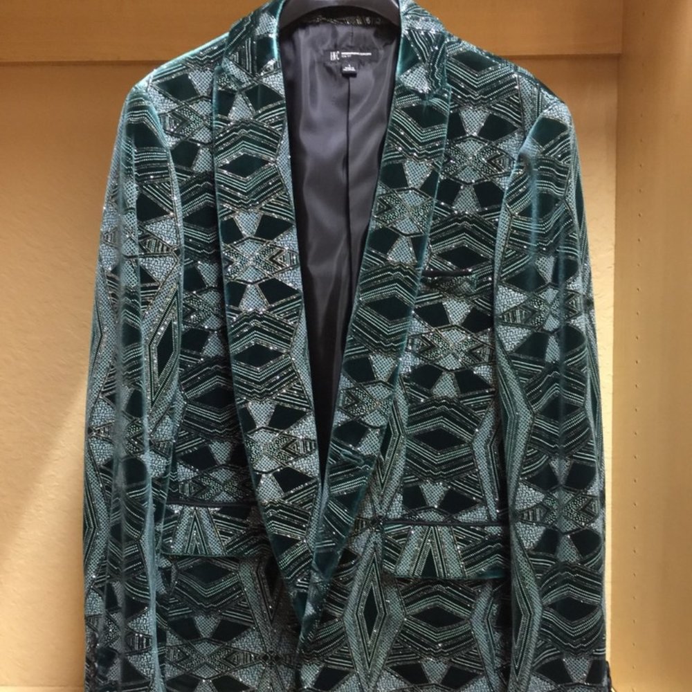 INC Sport coat Teal with Rhinestones